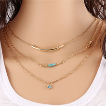 Load image into Gallery viewer, Hot Fashion Gold Color Multilayer Coin Tassels Lariat Bar Necklaces Beads Choker Feather Pendants Necklaces For Women Bijoux