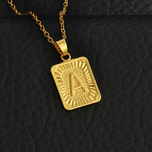 Load image into Gallery viewer, Tiny Gold Initial A-Z Letter Necklaces Unisex Charm Luster Gold Medal Capital Letter Necklace Pendant For Women Men Jewelry Gift