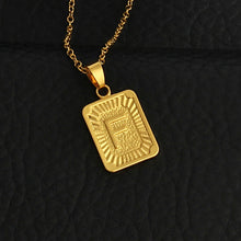 Load image into Gallery viewer, Tiny Gold Initial A-Z Letter Necklaces Unisex Charm Luster Gold Medal Capital Letter Necklace Pendant For Women Men Jewelry Gift