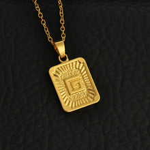 Load image into Gallery viewer, Tiny Gold Initial A-Z Letter Necklaces Unisex Charm Luster Gold Medal Capital Letter Necklace Pendant For Women Men Jewelry Gift