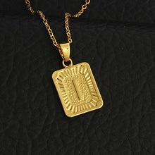 Load image into Gallery viewer, Tiny Gold Initial A-Z Letter Necklaces Unisex Charm Luster Gold Medal Capital Letter Necklace Pendant For Women Men Jewelry Gift