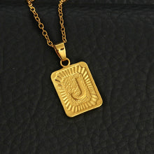Load image into Gallery viewer, Tiny Gold Initial A-Z Letter Necklaces Unisex Charm Luster Gold Medal Capital Letter Necklace Pendant For Women Men Jewelry Gift