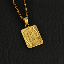 Load image into Gallery viewer, Tiny Gold Initial A-Z Letter Necklaces Unisex Charm Luster Gold Medal Capital Letter Necklace Pendant For Women Men Jewelry Gift