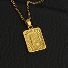 Load image into Gallery viewer, Tiny Gold Initial A-Z Letter Necklaces Unisex Charm Luster Gold Medal Capital Letter Necklace Pendant For Women Men Jewelry Gift