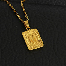 Load image into Gallery viewer, Tiny Gold Initial A-Z Letter Necklaces Unisex Charm Luster Gold Medal Capital Letter Necklace Pendant For Women Men Jewelry Gift
