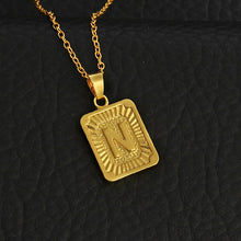 Load image into Gallery viewer, Tiny Gold Initial A-Z Letter Necklaces Unisex Charm Luster Gold Medal Capital Letter Necklace Pendant For Women Men Jewelry Gift