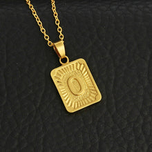 Load image into Gallery viewer, Tiny Gold Initial A-Z Letter Necklaces Unisex Charm Luster Gold Medal Capital Letter Necklace Pendant For Women Men Jewelry Gift