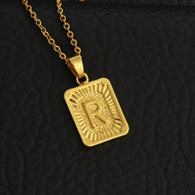 Load image into Gallery viewer, Tiny Gold Initial A-Z Letter Necklaces Unisex Charm Luster Gold Medal Capital Letter Necklace Pendant For Women Men Jewelry Gift