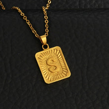 Load image into Gallery viewer, Tiny Gold Initial A-Z Letter Necklaces Unisex Charm Luster Gold Medal Capital Letter Necklace Pendant For Women Men Jewelry Gift