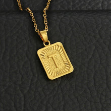Load image into Gallery viewer, Tiny Gold Initial A-Z Letter Necklaces Unisex Charm Luster Gold Medal Capital Letter Necklace Pendant For Women Men Jewelry Gift
