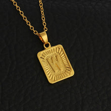 Load image into Gallery viewer, Tiny Gold Initial A-Z Letter Necklaces Unisex Charm Luster Gold Medal Capital Letter Necklace Pendant For Women Men Jewelry Gift