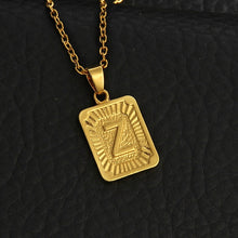 Load image into Gallery viewer, Tiny Gold Initial A-Z Letter Necklaces Unisex Charm Luster Gold Medal Capital Letter Necklace Pendant For Women Men Jewelry Gift