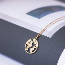 Load image into Gallery viewer, Hot Selling Round Hollow Multi Double Layers World Map Necklace Fashion Outdoor Travel Lover Earth Day Gift Personalized Jewelry